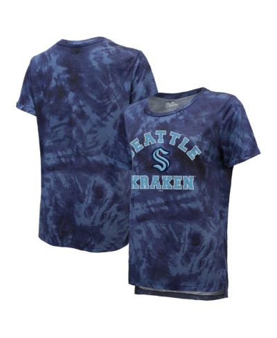 Мужская футболка Majestic Threads Deep Sea Blue Seattle Kraken Tie-Dye