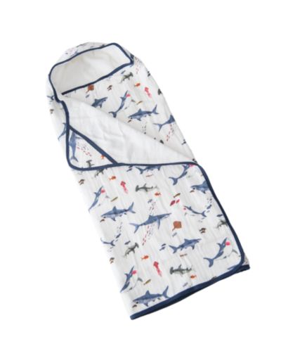 Полотенце в капюшоне Little Unicorn Muslin и Terry с анималистичным принтом для малышей