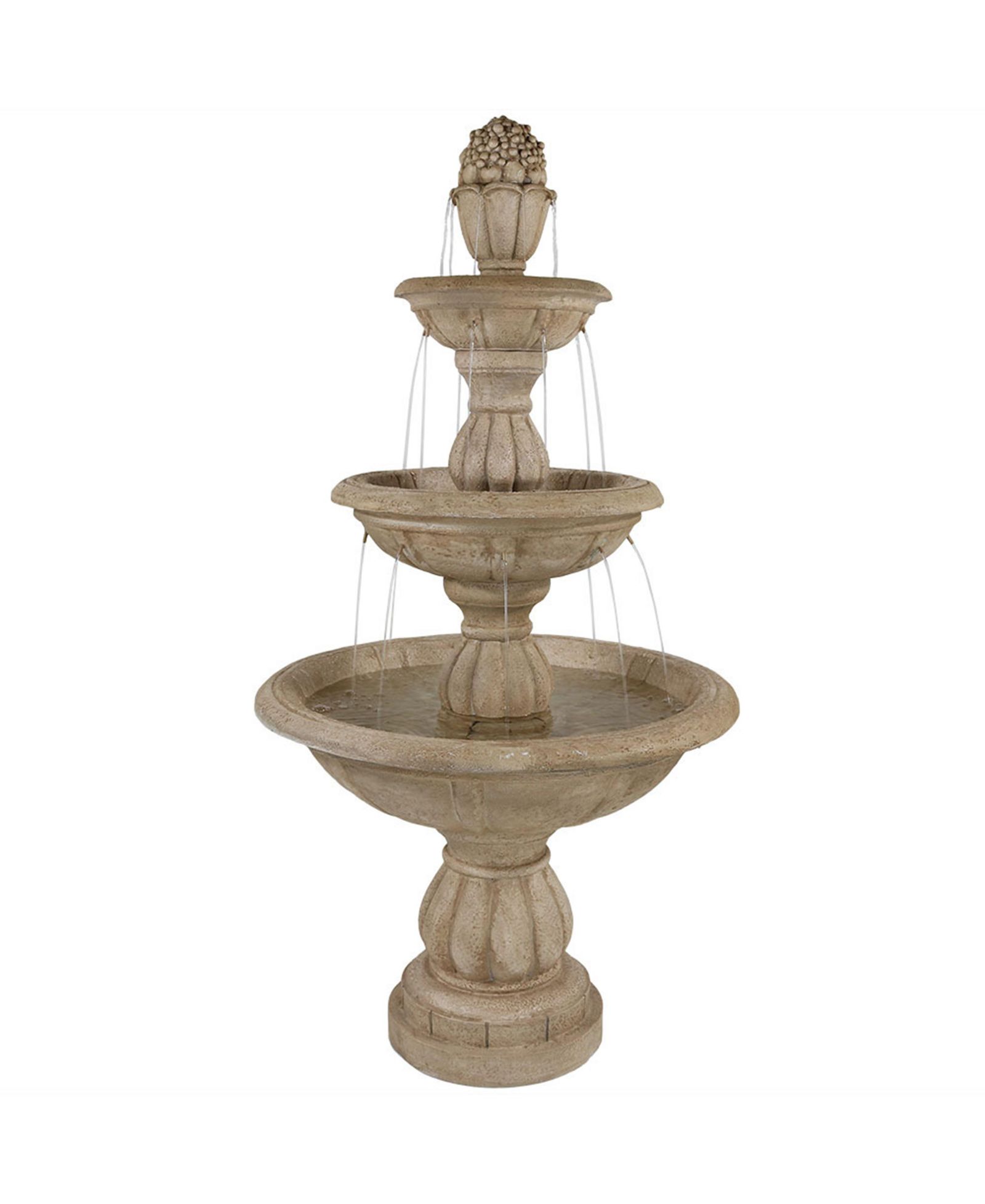 Уличный фонтан Sunnydaze Decor Cornucopia, 61" H, из полирезина и стекловолокна, 3 яруса