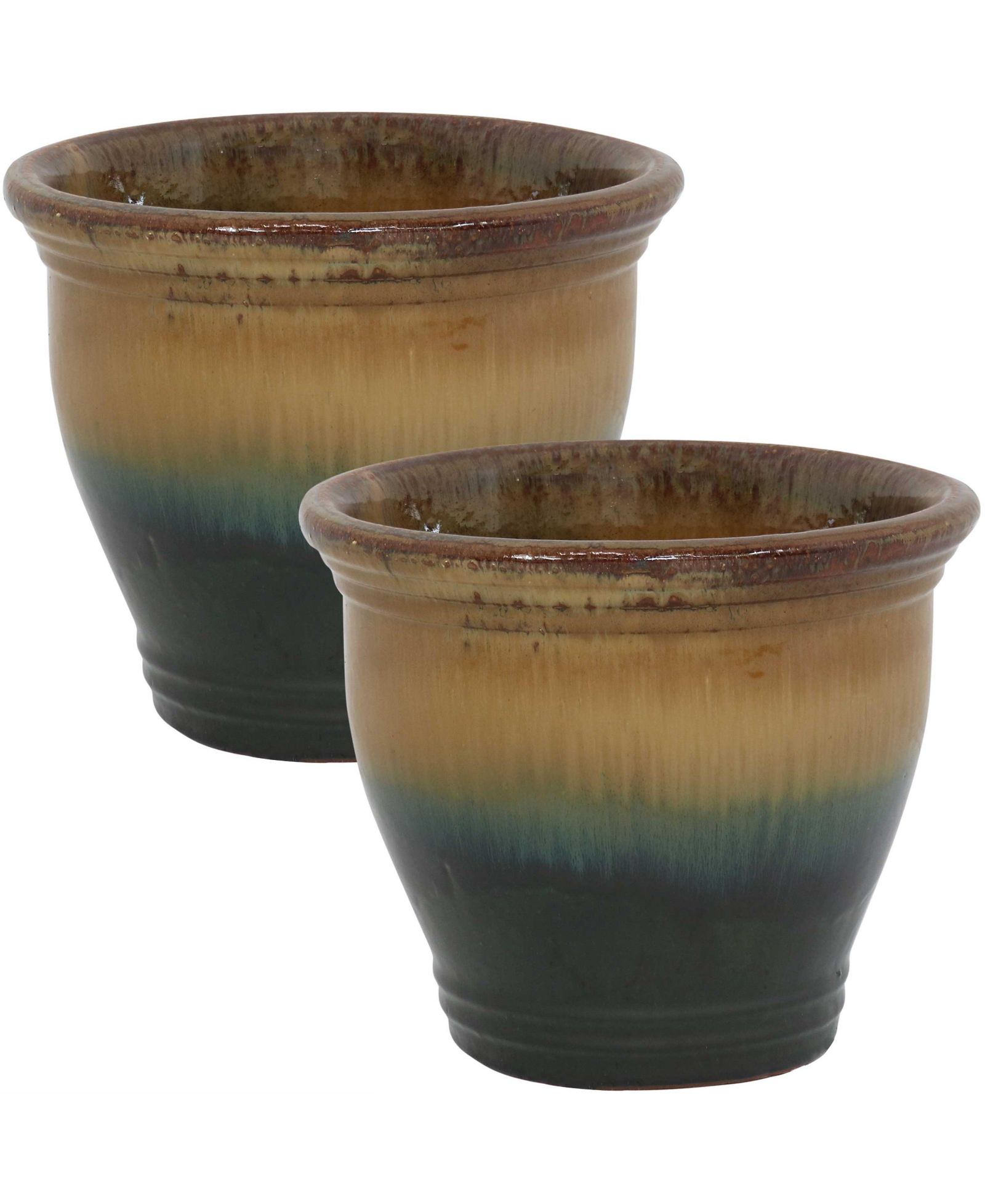 Керамические кашпо Sunnydaze Decor Studio Outdoor/Indoor High-Fired Glazed UV- and Frost-Resistant