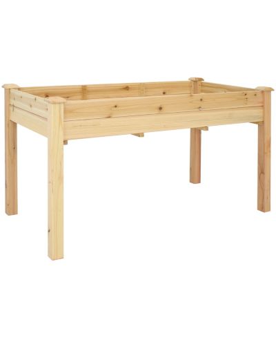 Садовый ящик Sunnydaze Decor Wood Elevated Rectangular, Brown