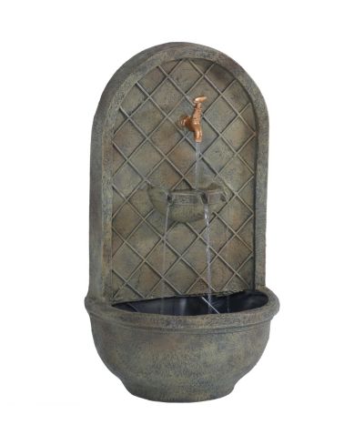 Уличный настенный фонтан Sunnydaze Decor Messina из полистоуна 26"H