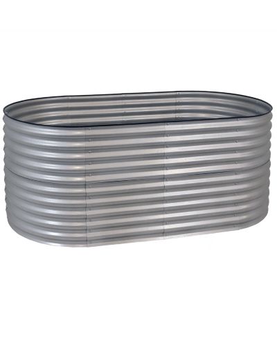 Large Oval Steel Raised Garden Bed - Stand-Up Height