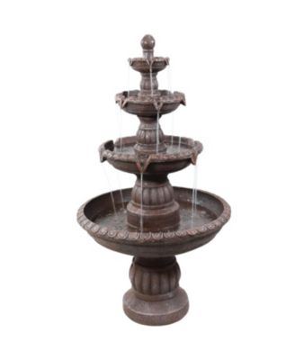 Sunnydaze Decor Декоративный уличный фонтан из стекловолокна и смолы, 4 яруса