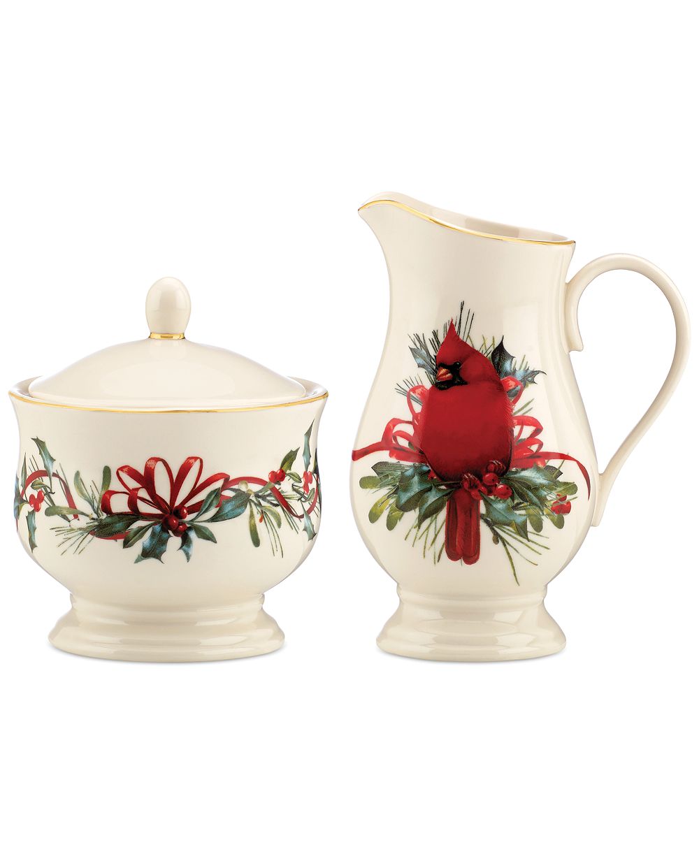 Набор сахарница и сливочник Lenox Winter Greetings