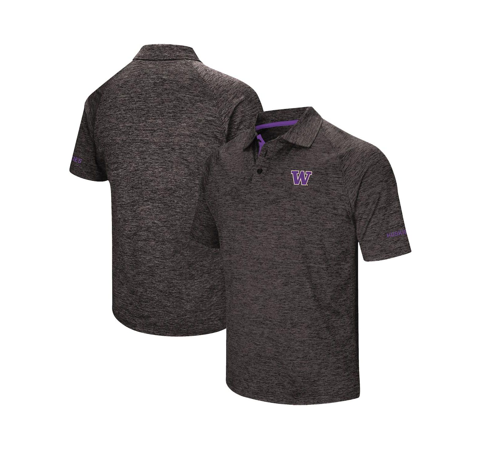 Поло Colosseum Мужской Black Washington Huskies Down Swing