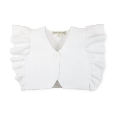 Жилет Hope & Henry Baby Girls Hope and Henry Ruffle Sleeve Sweater Vest