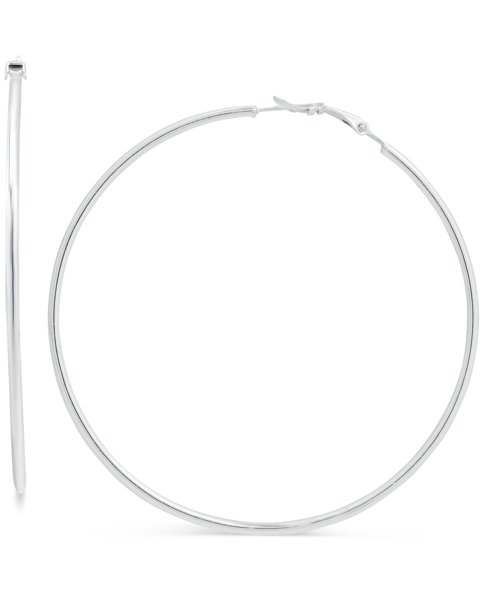 Серьги-кольца Giani Bernini Polished Wire Large Hoop в 18k Gold-Plated Sterling Silver, 70mm