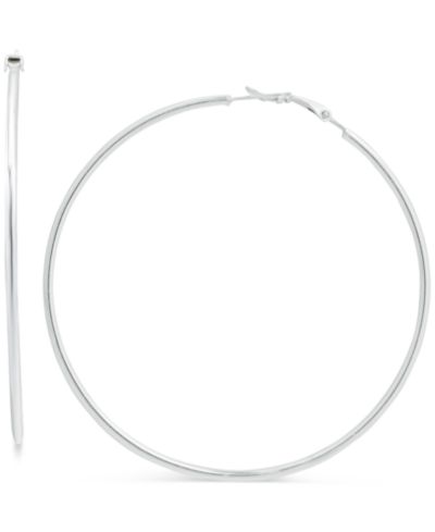 Серьги-кольца Giani Bernini Polished Wire Large Hoop в 18k Gold-Plated Sterling Silver, 70mm