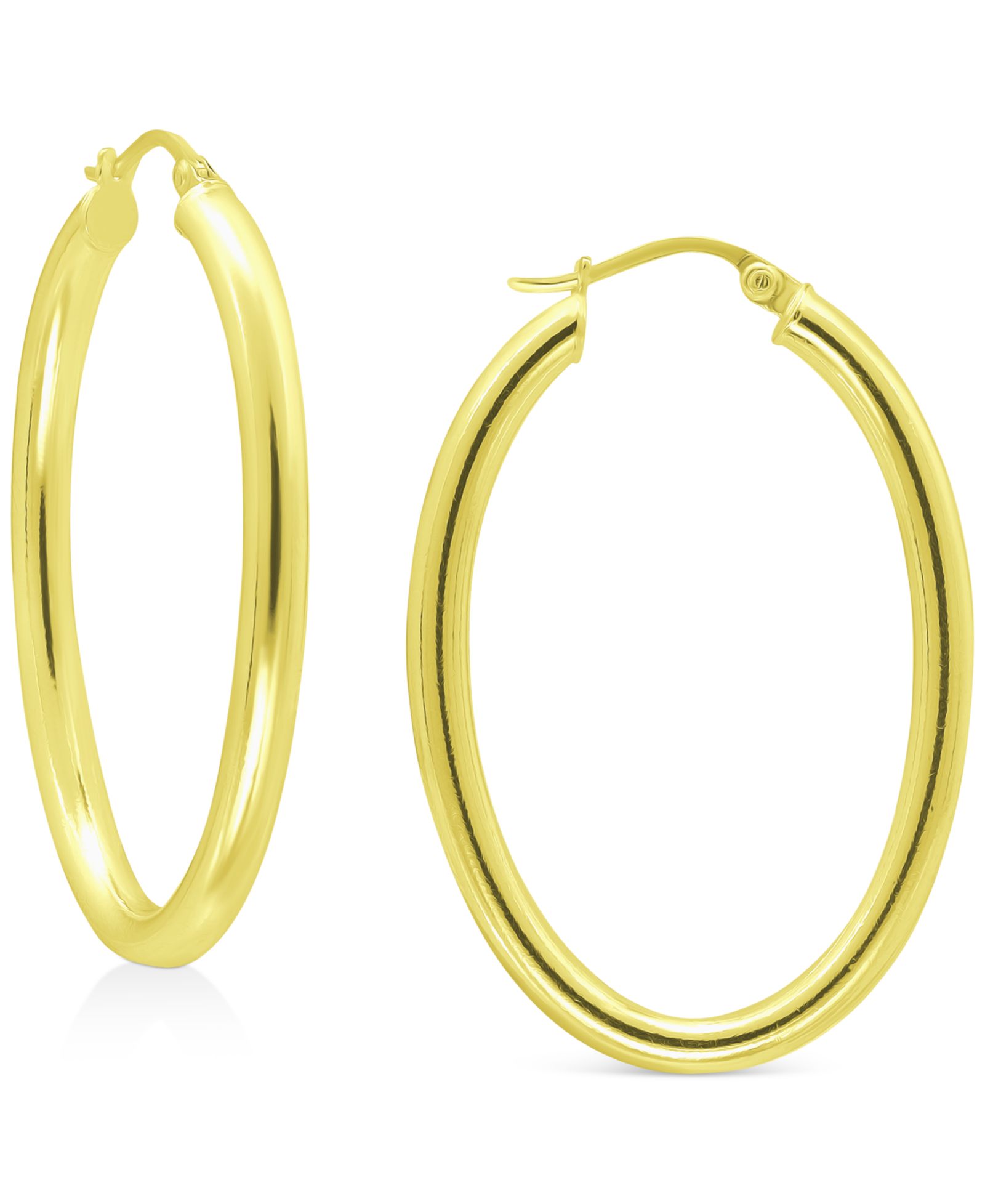 Серьги-кольца Giani Bernini Polished Oval Medium, 25mm