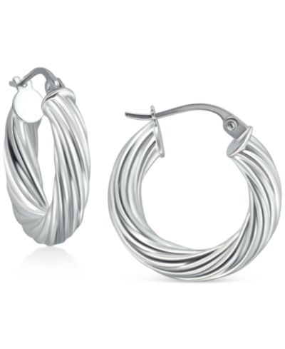 Серьги-кольца Giani Bernini Wide Twist Small Hoop, 20mm
