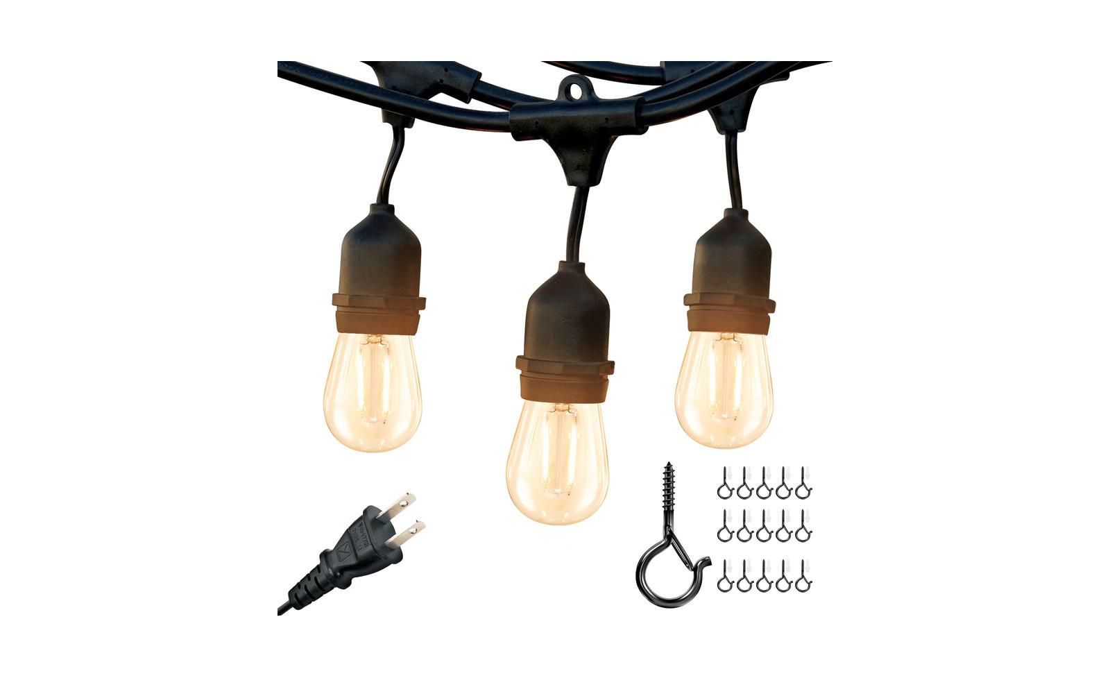 Ambience Pro 48 ft. Indoor/Outdoor Weatherproof 2W LED String Lights, Warm White