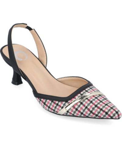 Journee Collection Женские туфли-лодочки Nellia Halter с каблуком kitten heel