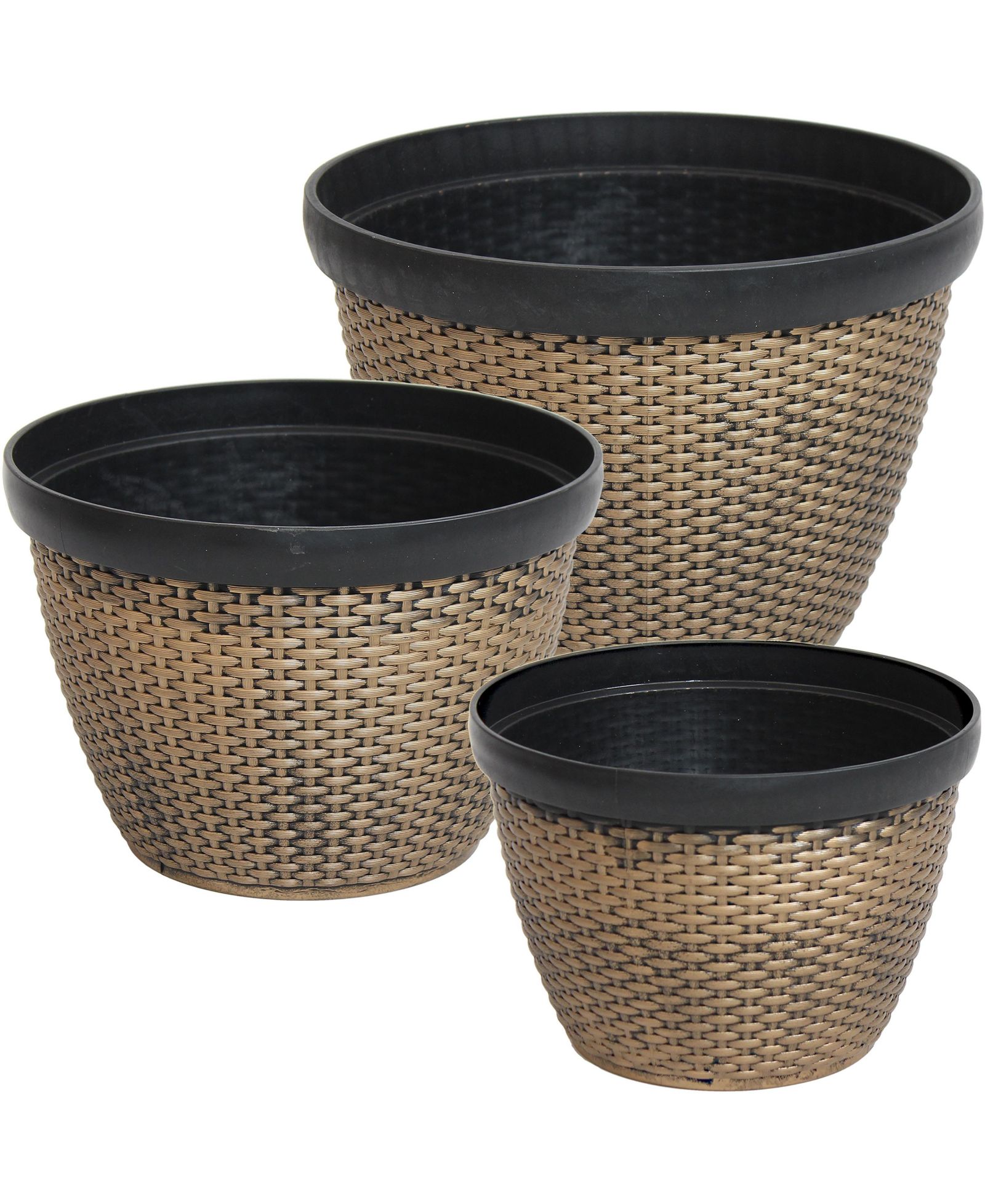 Sunnydaze Decor декоративное кашпо из смолы 3 шт. Set