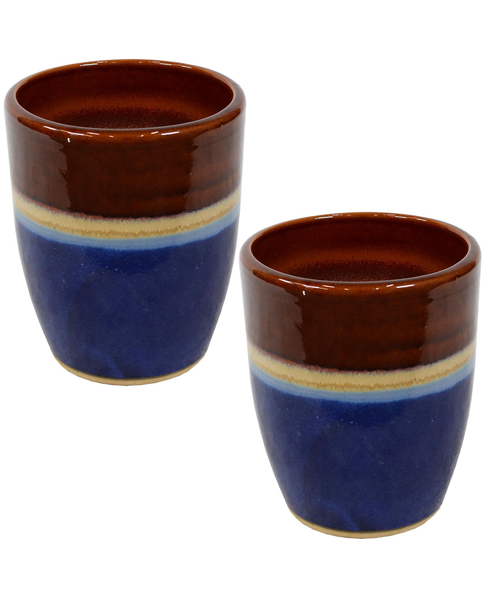 Indoor/Outdoor Captivating Vista Decorative Glazed Ceramic Planters for Greenery or Flowers - 11.5"