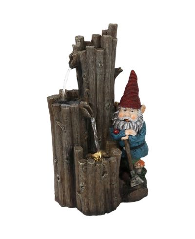 Декоративный фонтан Sunnydaze Decor 17"H Electric Polyresin Resting Gnome с LED Light