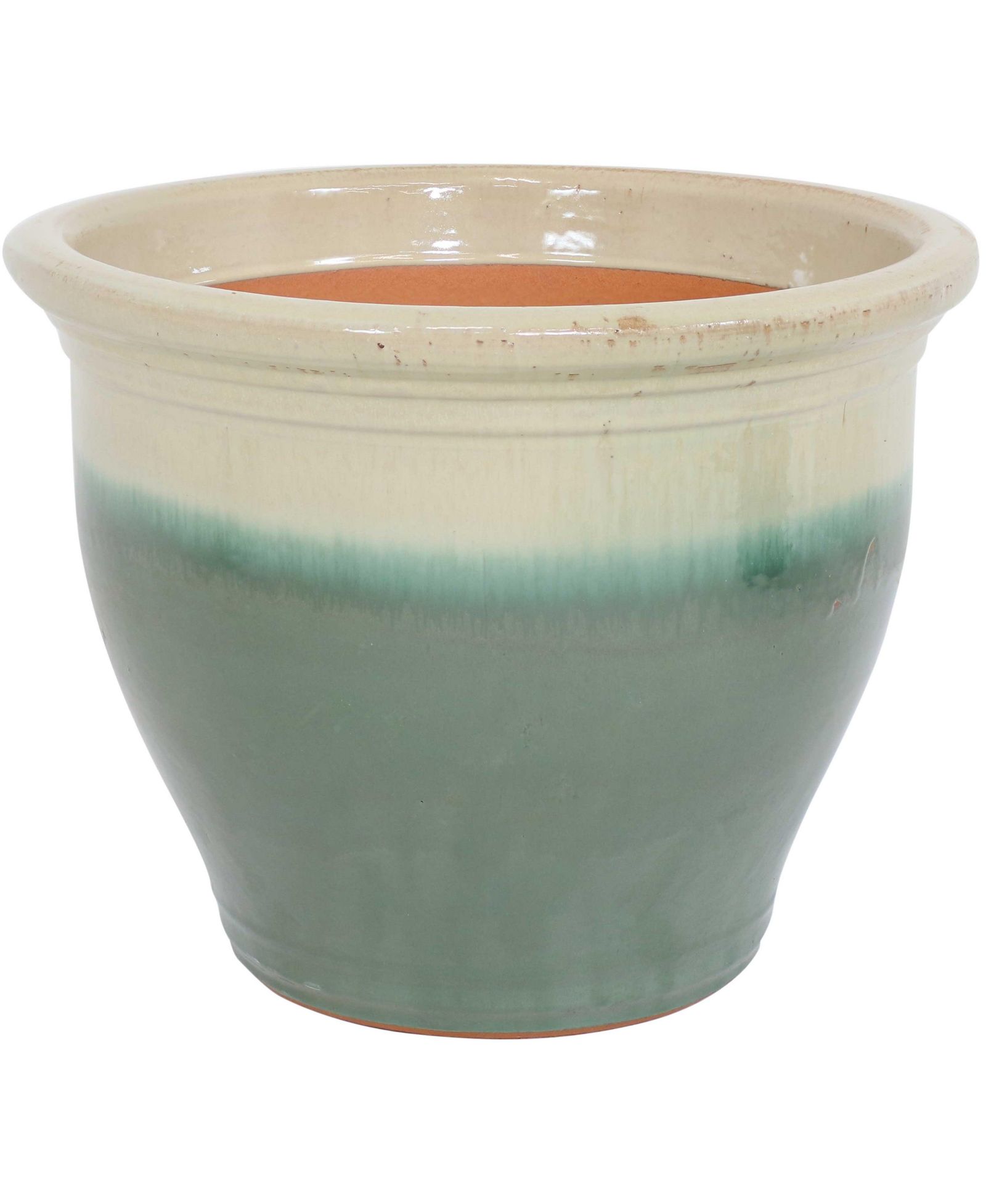 Studio Outdoor/Indoor UV- and Frost-Resistant Ceramic Flower Pot Planter with Drainage Holes