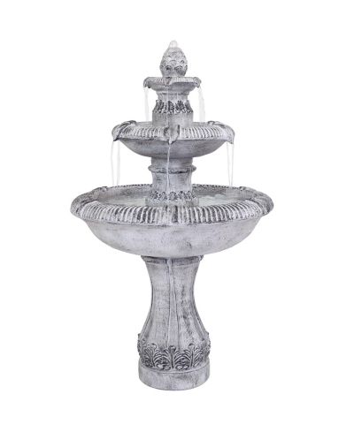 Уличный фонтан Sunnydaze Decor 50"H Electric Fiberglass Reinforced Concrete 3-Tier Mediterranean-Inspired