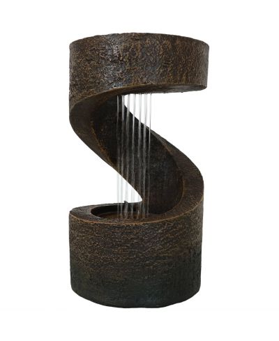 Sunnydaze Decor Декоративный настольный фонтан Winding Showers с LED, коричневый, 14"