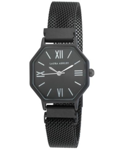 Женские наручные часы Laura Ashley Octagon Black Alloy Mesh Bracelet 25mm