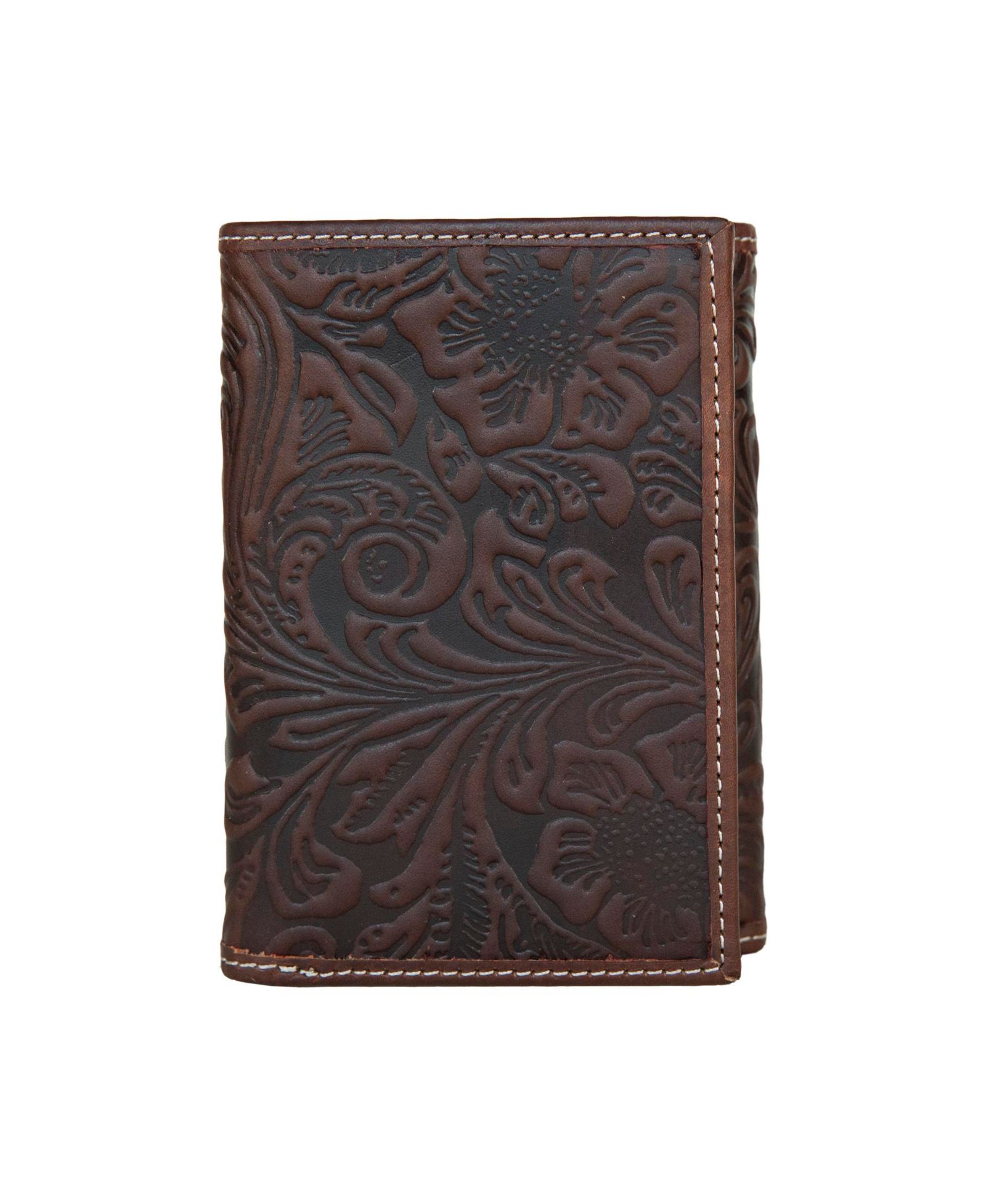 Lucky Brand Men's Western Embossed Leather Trifold Wallet