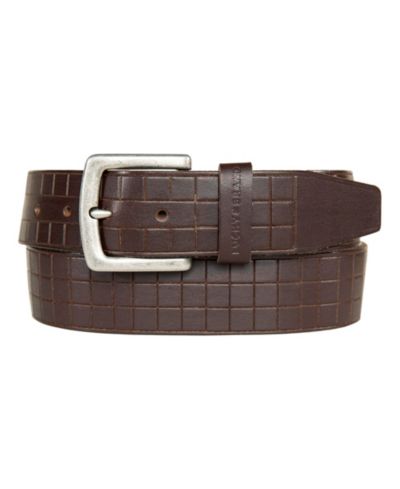 Мужской кожаный ремень Lucky Brand Grid Tooled Embossed