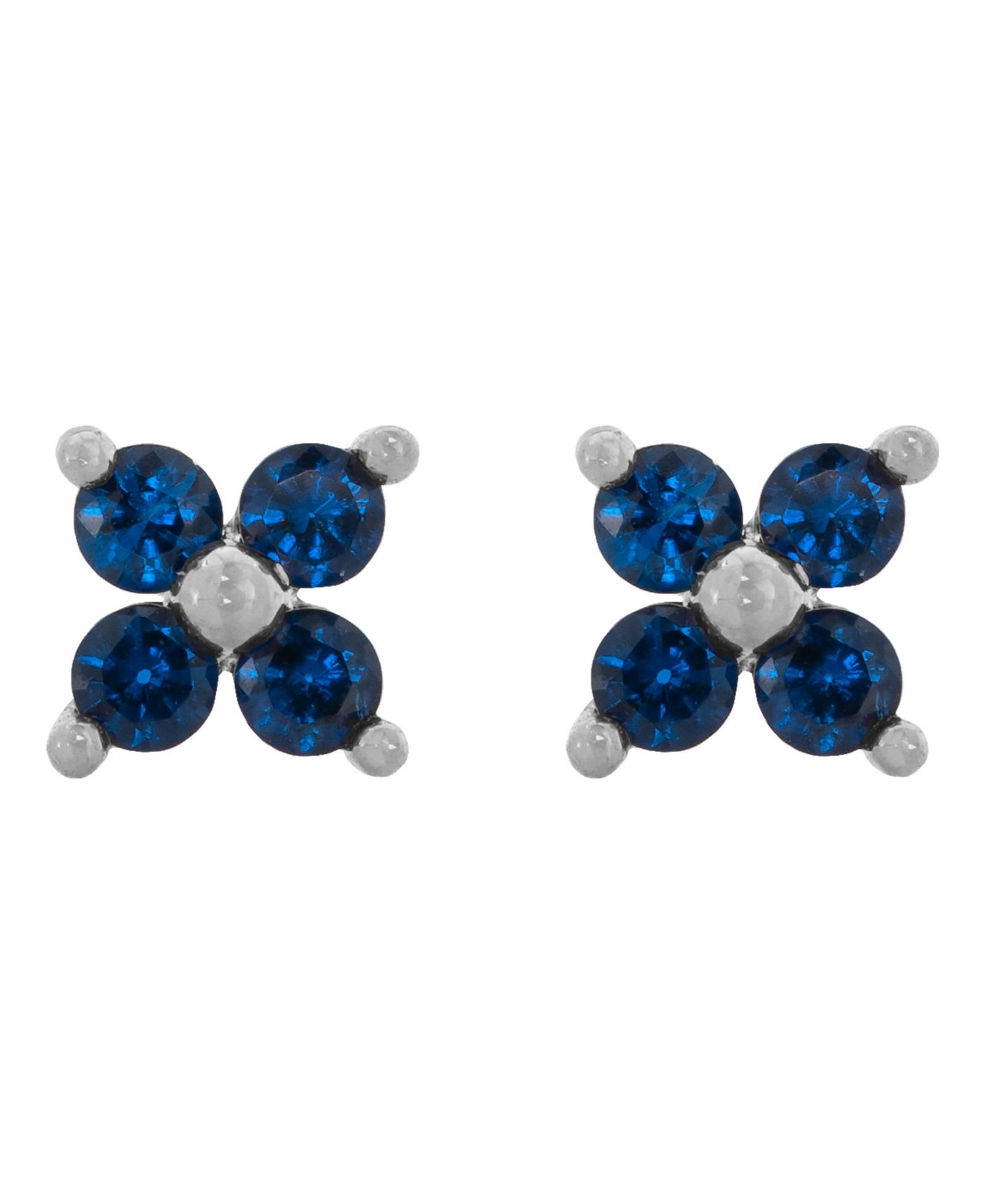 Серьги Girls Crew Women's Teeny Tiny Sapphire Cluster Studs