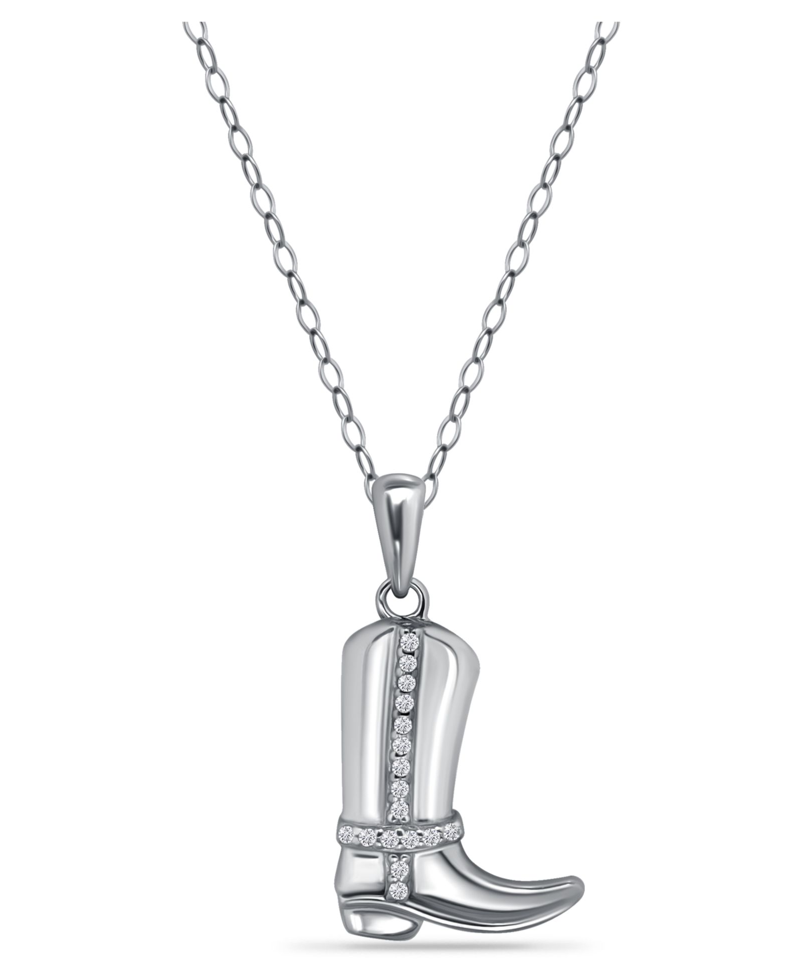 Подвеска-кулон Giani Bernini Cowboy Boot из стерлингового серебра с кубическим цирконием