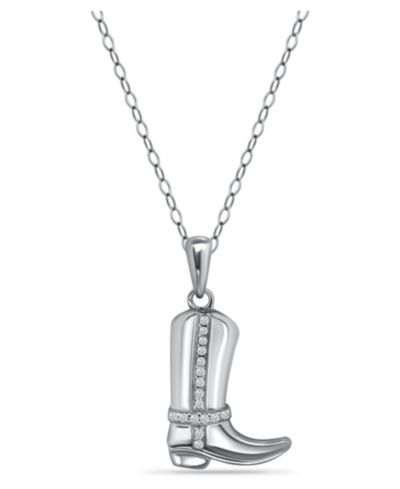 Подвеска-кулон Giani Bernini Cowboy Boot из стерлингового серебра с кубическим цирконием