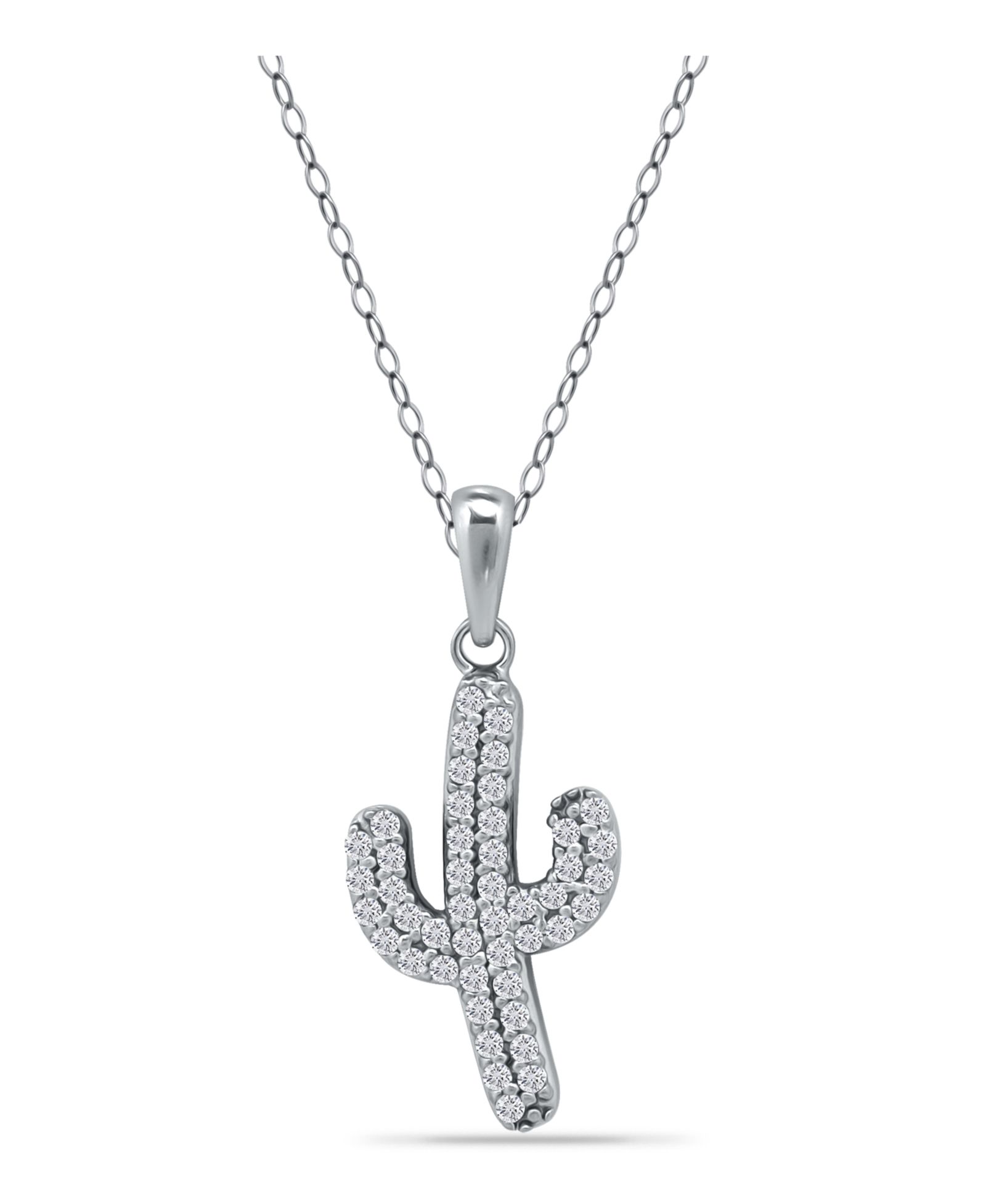 Подвеска Giani Bernini Cubic Zirconia Pave Cactus из стерлингового серебра