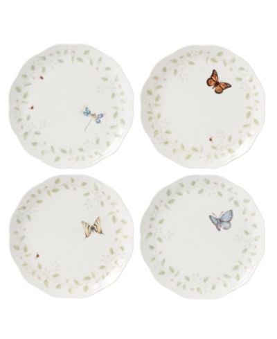 Декоративные обеденные тарелки Lenox Butterfly Meadow Floral, Set of 4