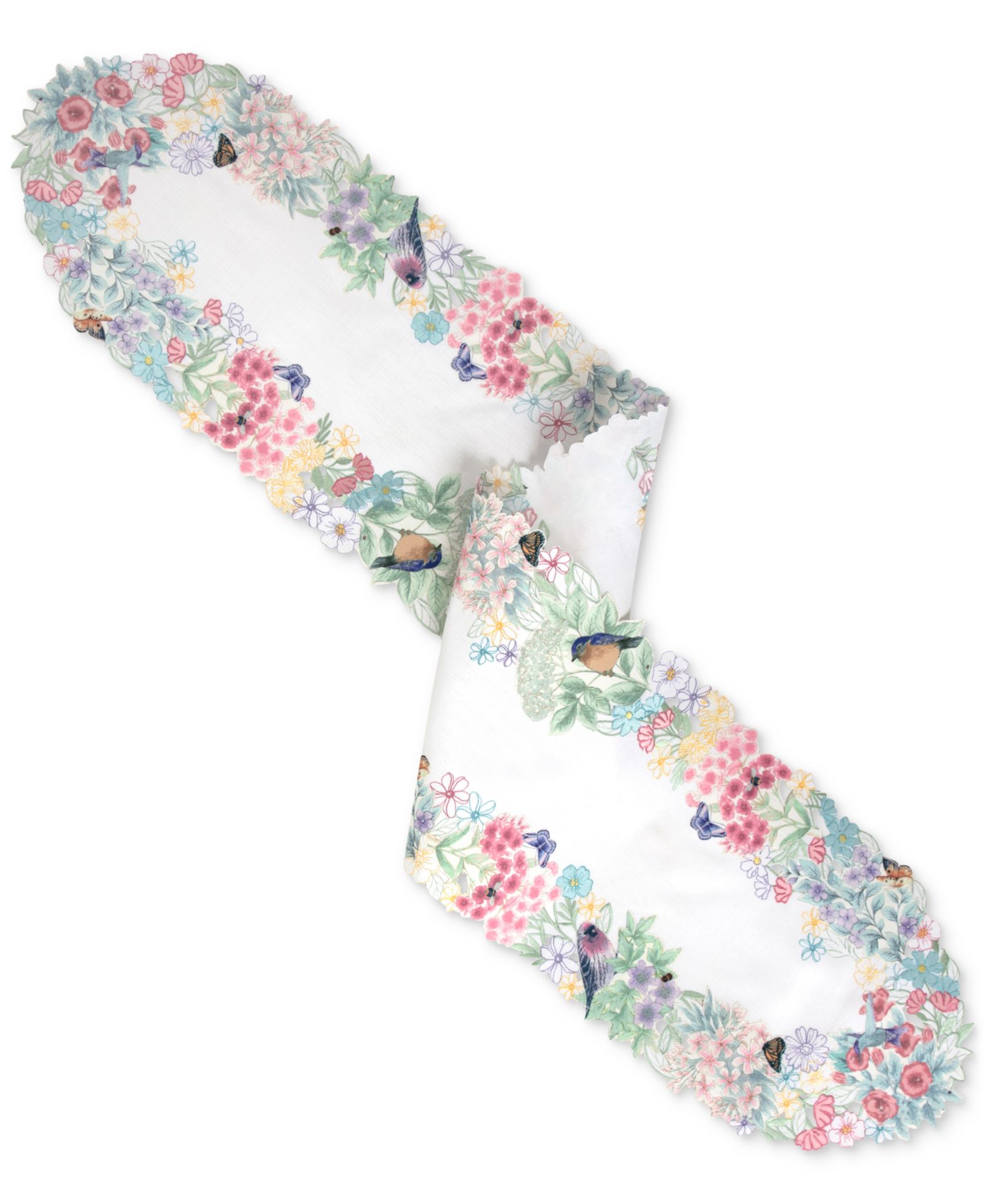 Lenox Скатерть-дорожка Lenox Butterfly Meadow Flutter, 14" x 72"