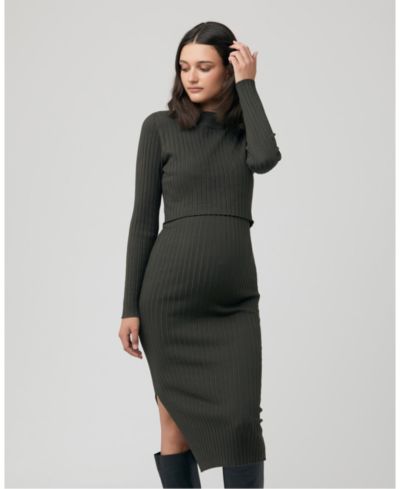 Ripe Maternity Женское вязаное трикотажное платье Nella с длинным рукавом Ivy