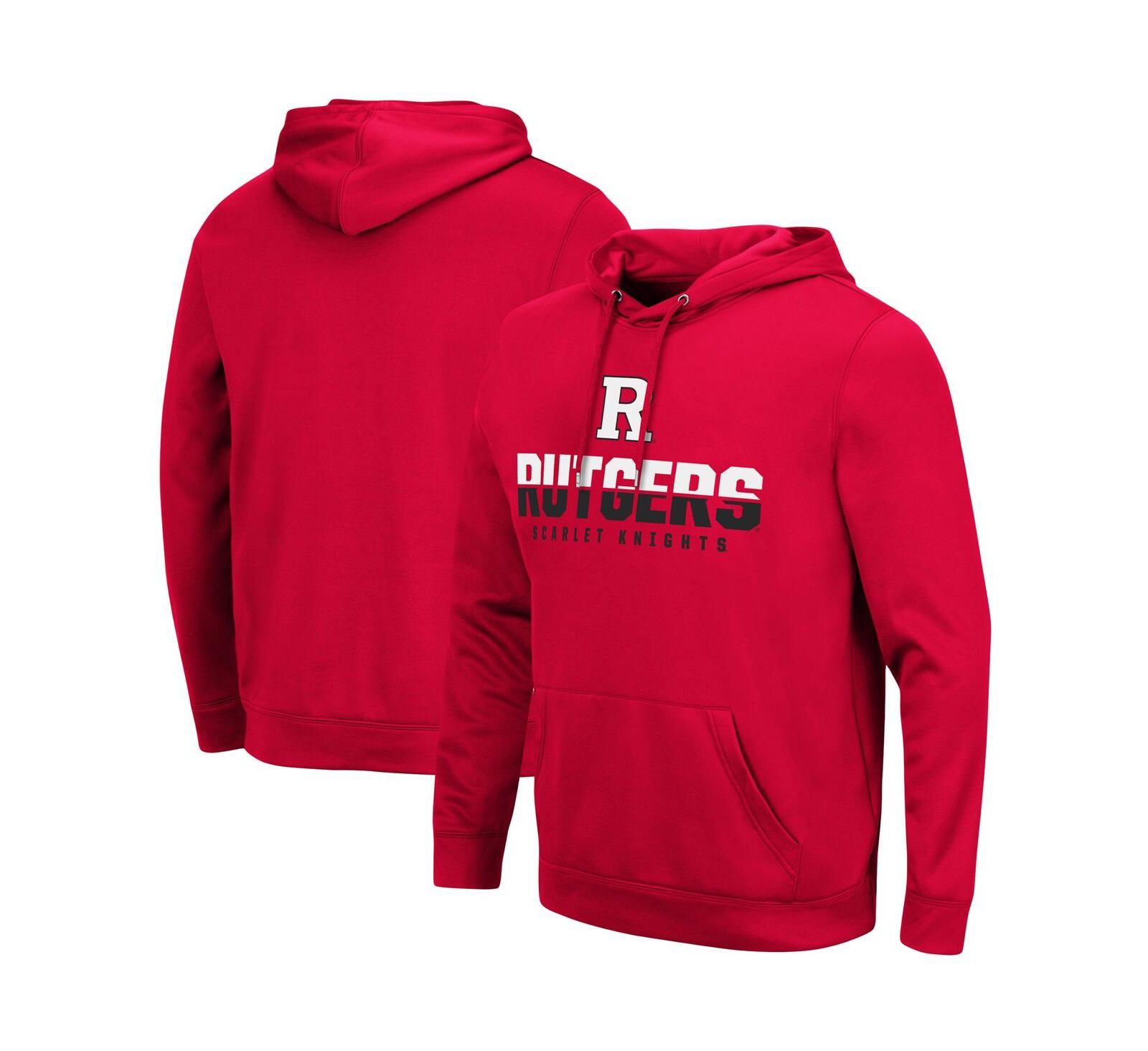 Men's Colosseum Scarlet Rutgers Scarlet Knights Lantern Pullover Hoodie