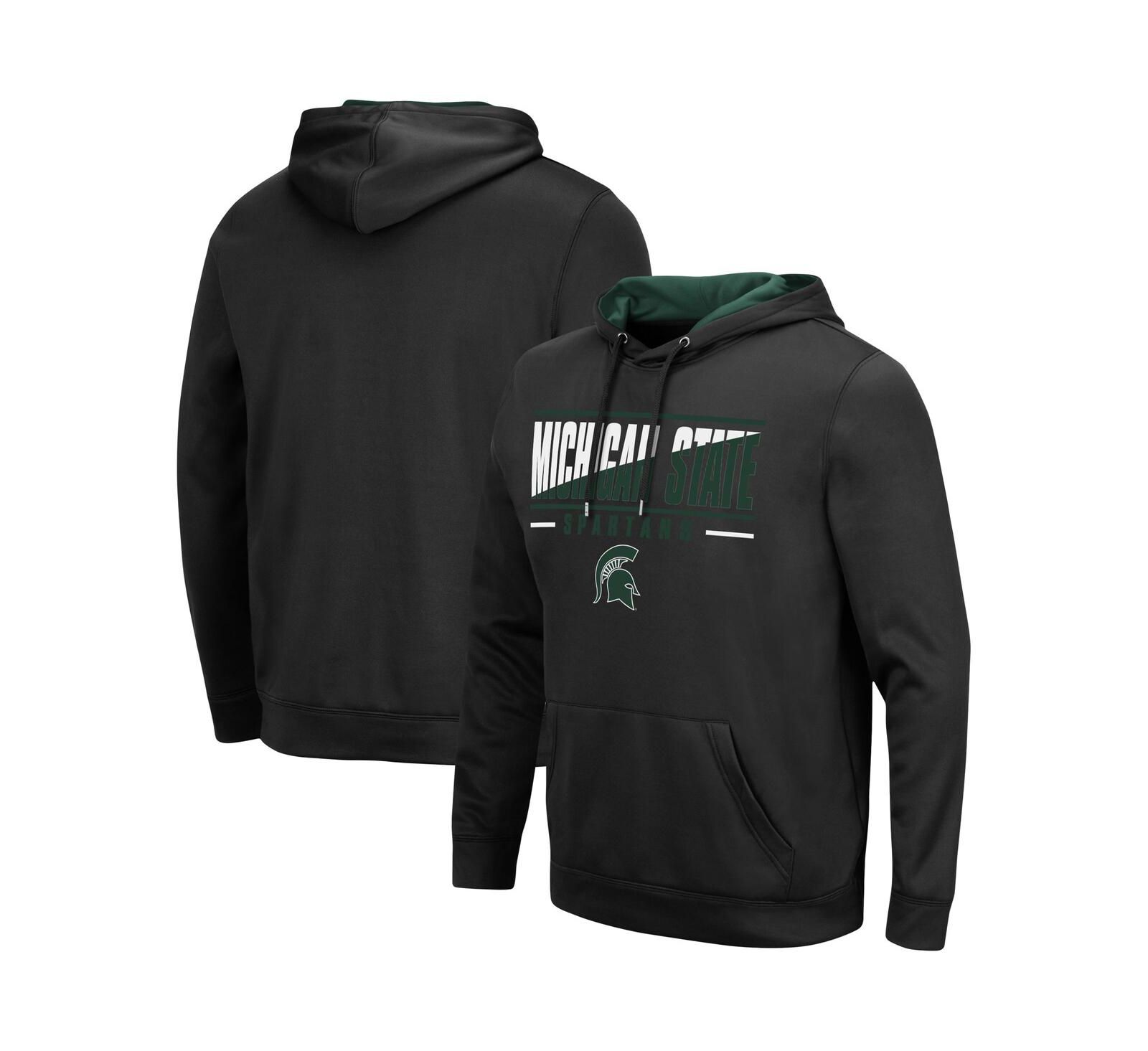 Мужская толстовка Colosseum Michigan State Spartans Slash Stack 2.0 Pullover