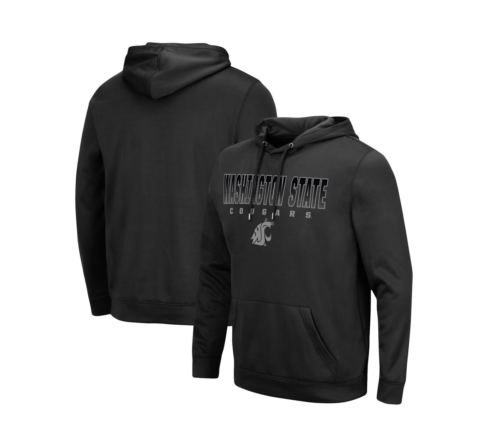 Colosseum Мужское худи Washington State Cougars Blackout 3.0, черное