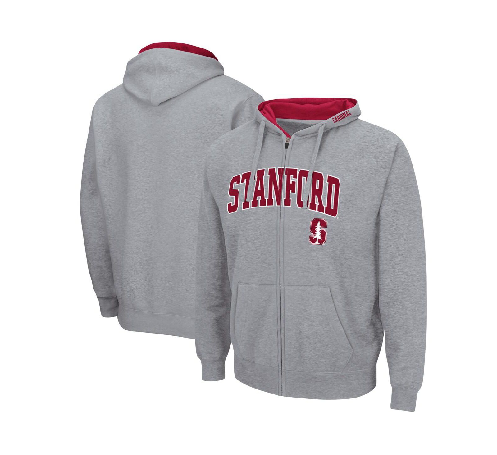 Мужской Colosseum Stanford Cardinal Arch and Logo 3.0 Full-Zip Hoodie