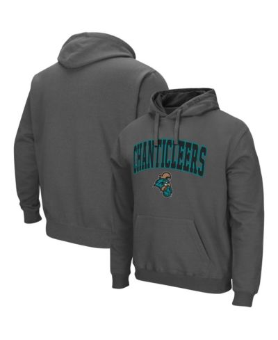 Мужской худи Colosseum Charcoal Coastal Carolina Chanticleers Arch and Logo