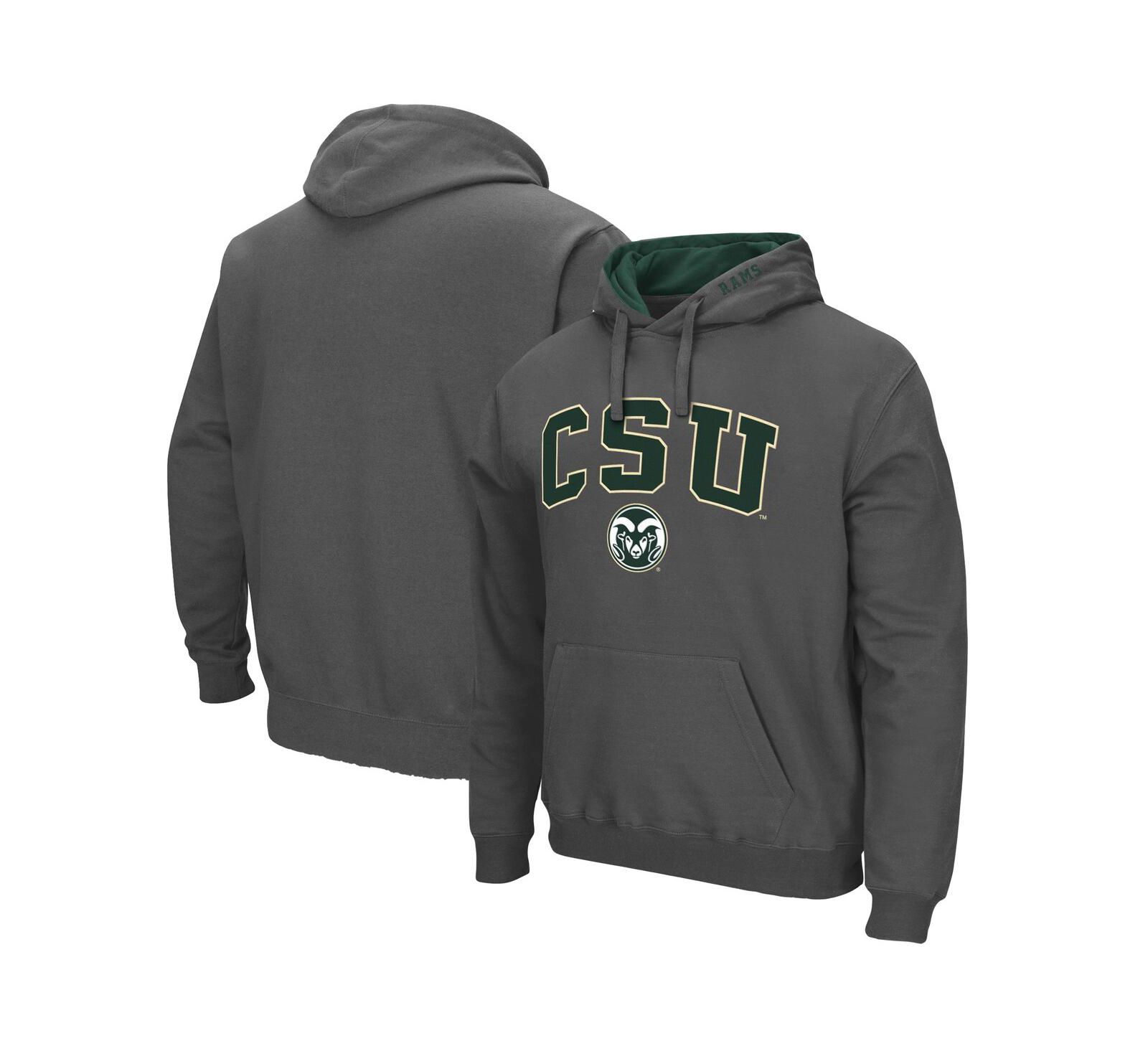 Men's Colosseum Colorado State Rams Arch and Logo Pullover Hoodie