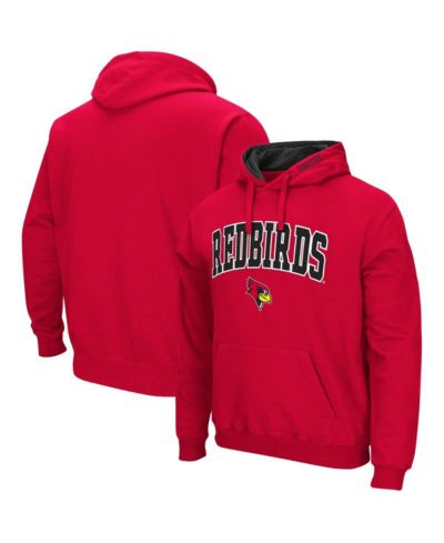 Men's Colosseum Red Illinois State Redbirds Arch and Logo Pullover Hoodie