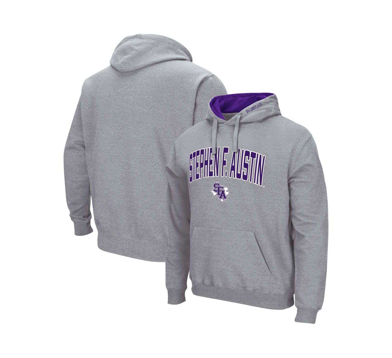 Colosseum Men's Stephen F Austin Lumberjacks Arch and Logo Pullover Hoodie