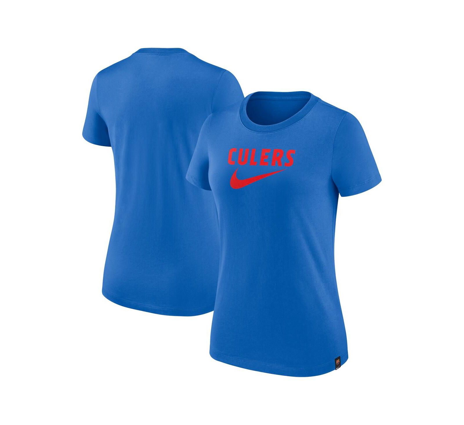 Women's Nike Blue Barcelona Swoosh T-shirt