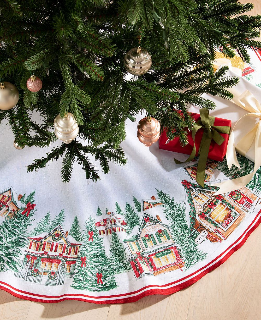 Праздничная юбка для рождественской деревни Elrene Storybook Christmas Village