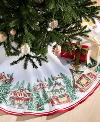 Elrene Storybook Christmas Village Holiday Tree Skirt