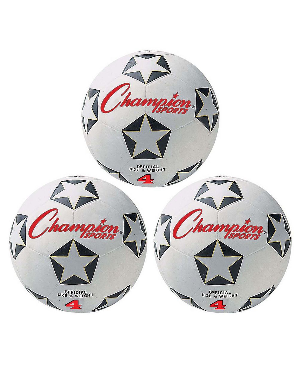 Champion Sports резиновый футбольный мяч, набор из 3 шт.