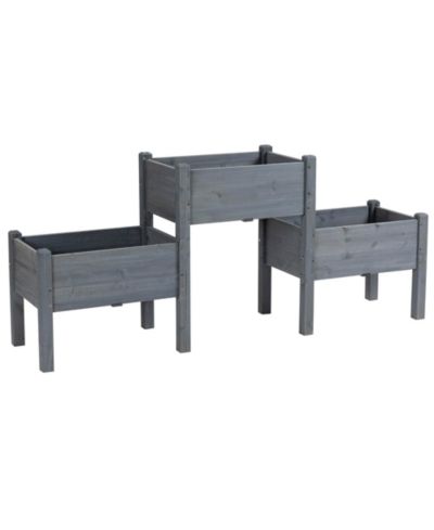 Приподнятая садовая грядка Outsunny 3 Tier Freestanding Planter Box для овощей и зелени