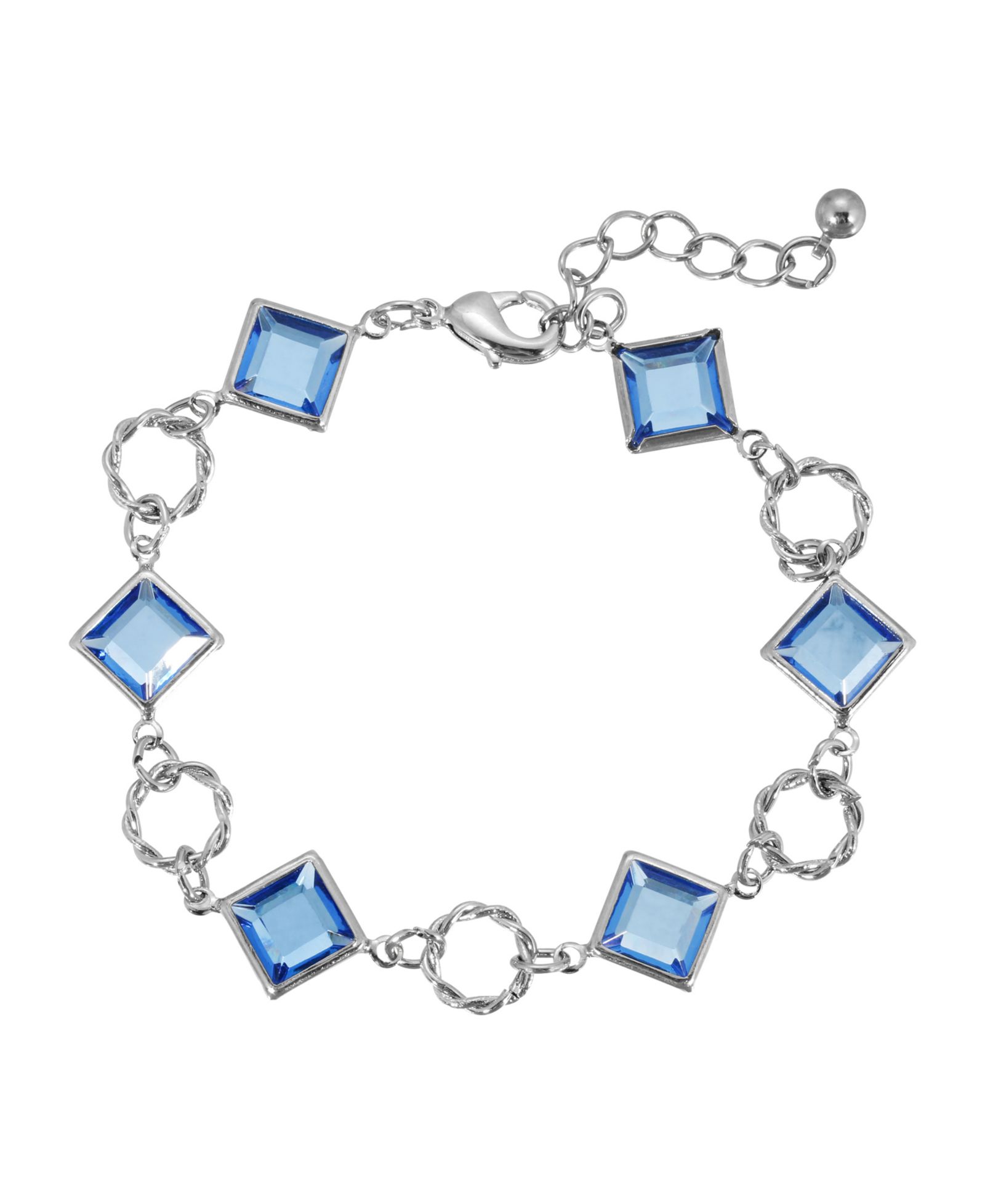 Браслет 2028 Silver-Tone Light Blue Crystal