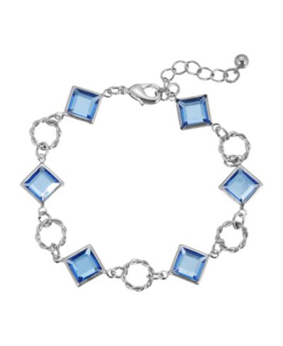 Браслет 2028 Silver-Tone Light Blue Crystal