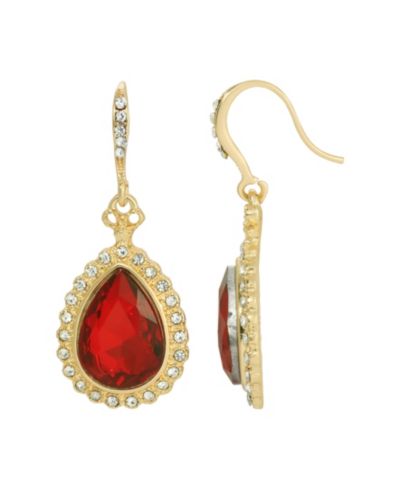 Серьги-подвески 2028 Gold-Tone Teardrop