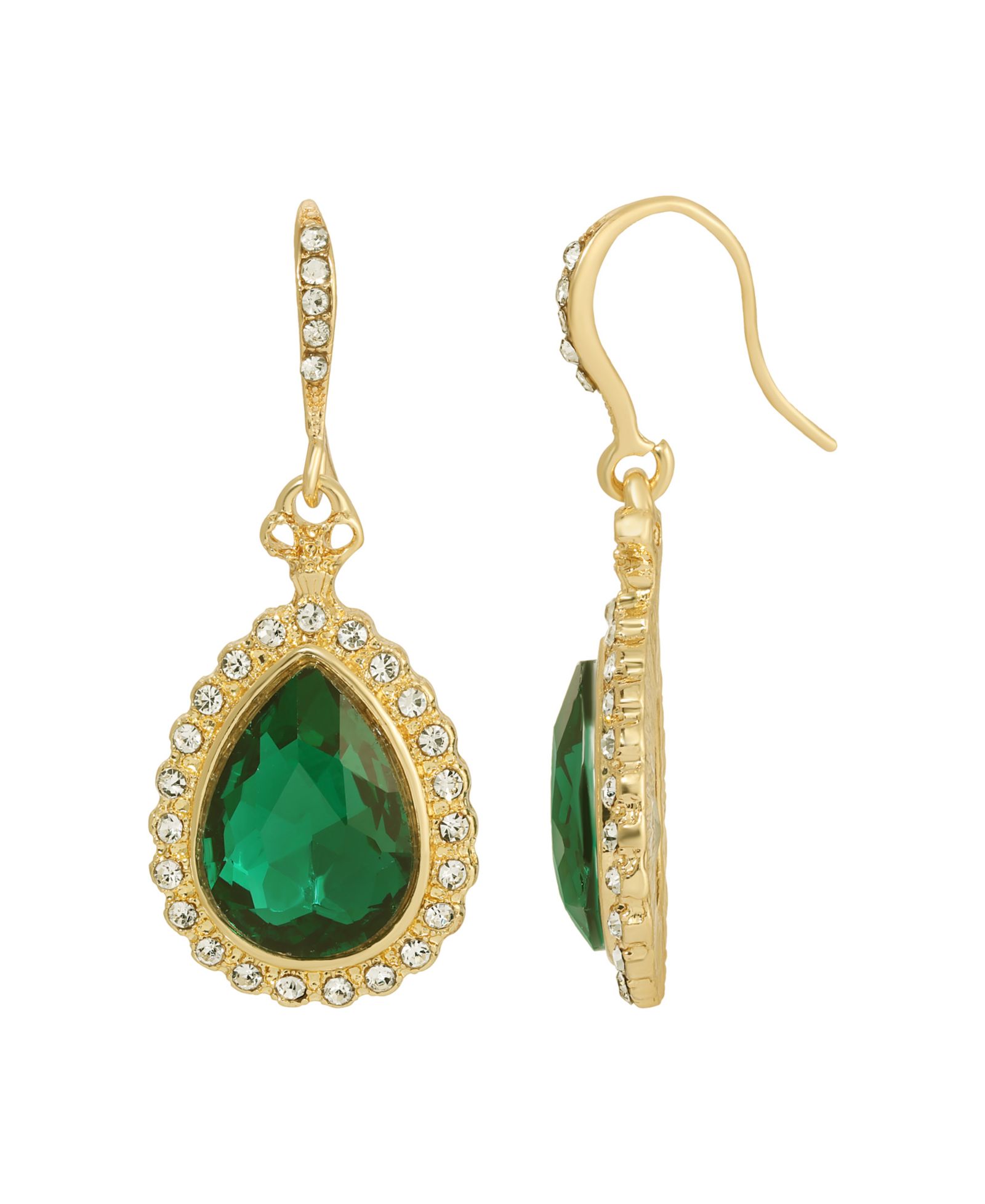 Серьги-подвески 2028 Gold-Tone Teardrop